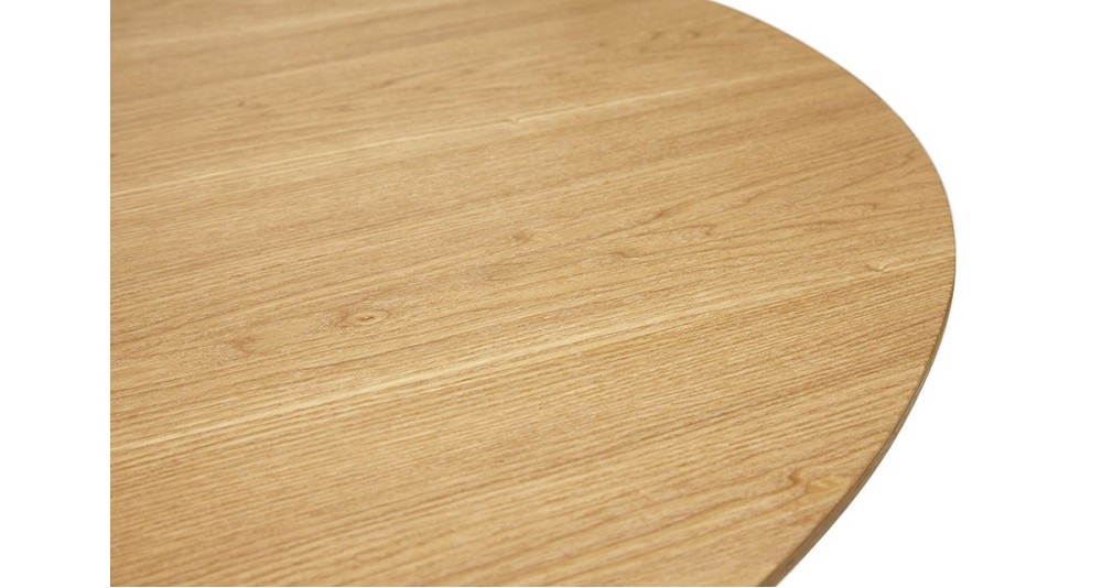 Table de repas ronde en bois naturel style scandinave Swedin