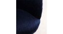 Fauteuil compact en velours bleu Augusta