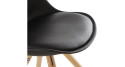 Chaise scandinave noire pieds bois Lou