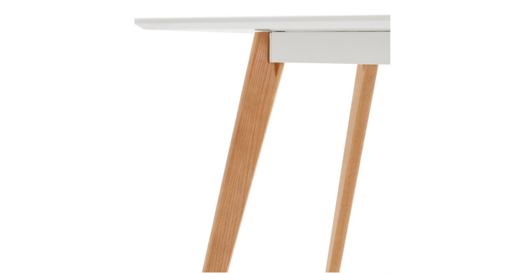 Table scandinave 120 x 80 cm pieds chêne massif Lisa