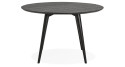 Table ronde diamètre 120 cm en bois noir Valentine