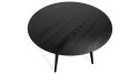 Table ronde diamètre 120 cm en bois noir Valentine