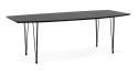 Table extensible noire 170 - 270 x 100 cm Aminata