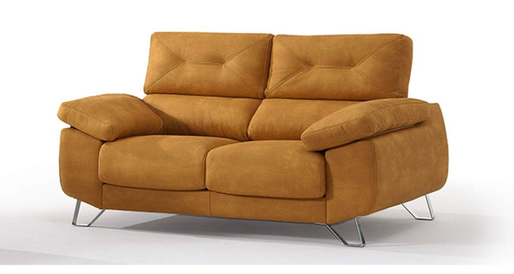 Canapé fixe grand confort avec assises coulissantes à mémoire de forme Chantal