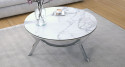 Table basse ronde plateau céramique marbre Yorkton