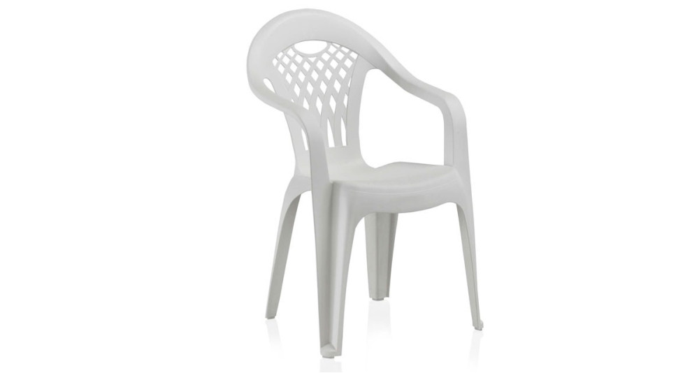 Lot 40 chaises empilables blanches pour collectivités Cancùn