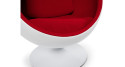 Fauteuil œuf blanc et rouge Raphael