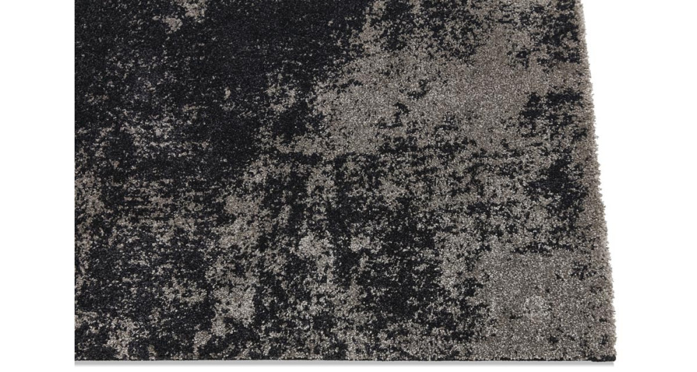 Tapis 160 x 230 cm avec dégradé noir et gris Marbre