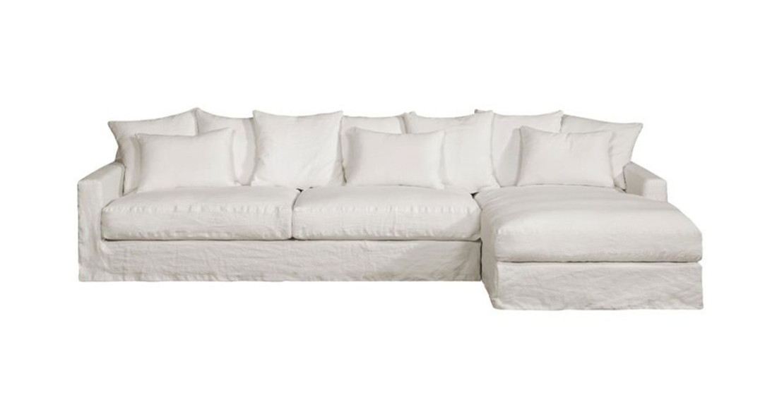 Méridienne en lin, lin froissé, tissu ou coton/lin Boheme Home Spirit