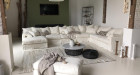 Chauffeuse simple en lin, tissu Biarritz - Home Spirit - 5