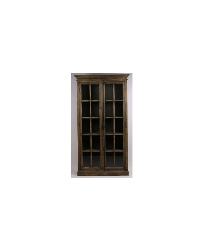Armoire en bois à portes vitrées Drummond