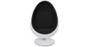Fauteuil œuf bicolore blanc et noir Raphael