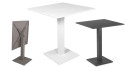 Table carrée pliante avec pied central L'Argentière