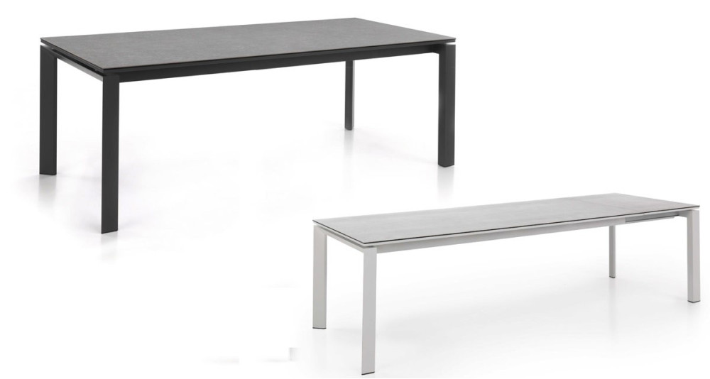 Table de jardin extensible avec plateau en céramique Eusebio