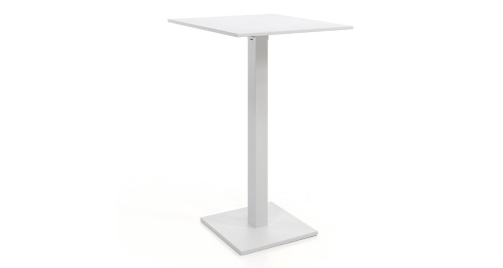 Table de bar pliante carrée 70 x 70 cm Prada blanc