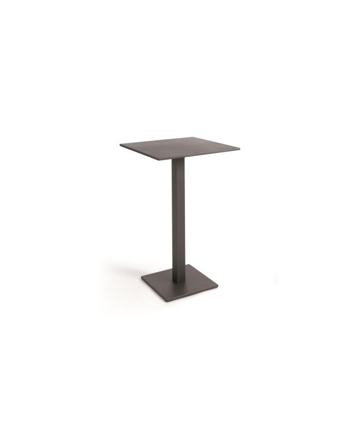 Table de bar pliante carrée 70 x 70 cm Prada gris charbon