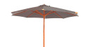 Parasol bois toile ronde 350 cm taupe Fuerteventura