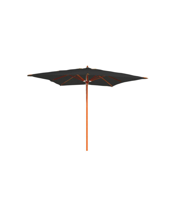 Parasol droit toile carrée noire 3 x 3 m Belle-Île