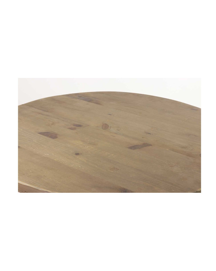 Table ronde 120 cm en bois ancien Folkston