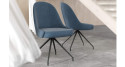 Lot 2 chaises fixes/pivotantes contemporaines Azzurra
