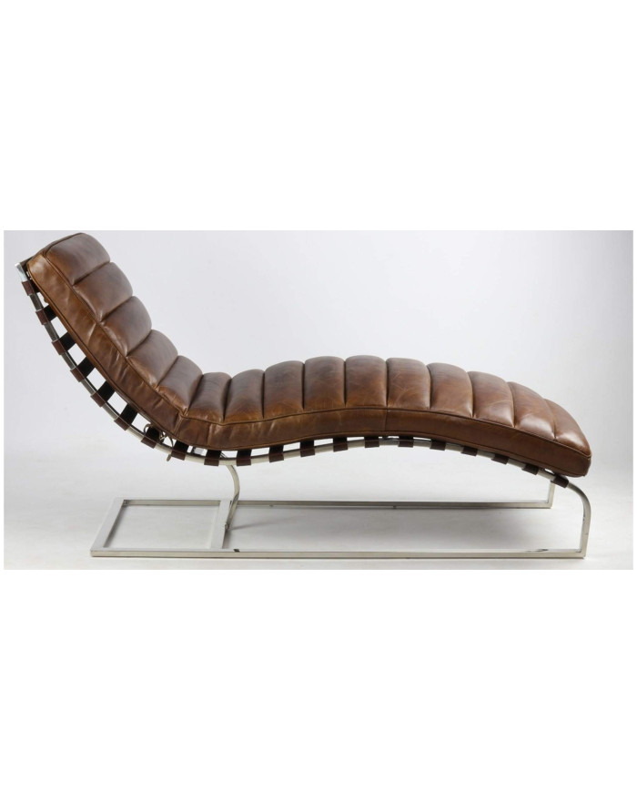 Chaise longue en cuir pleine fleur Moosehorn - 1