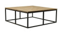 Table basse 120 x 120 cm industrielle bois, métal Antonito