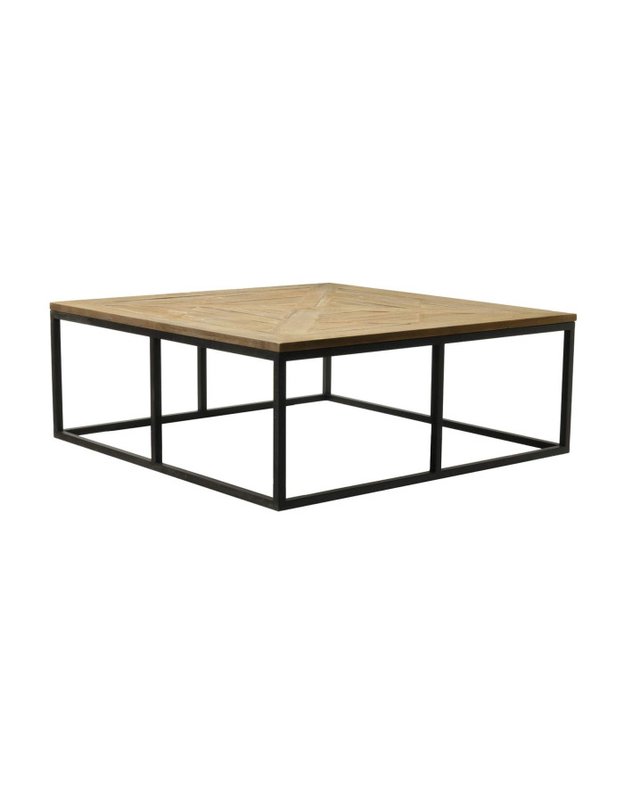 Table basse 120 x 120 cm industrielle bois, métal Antonito