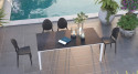 Table de terrasse en céramique anthracite Atlantico