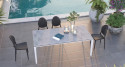 Table de terrasse en céramique argent Atlantico