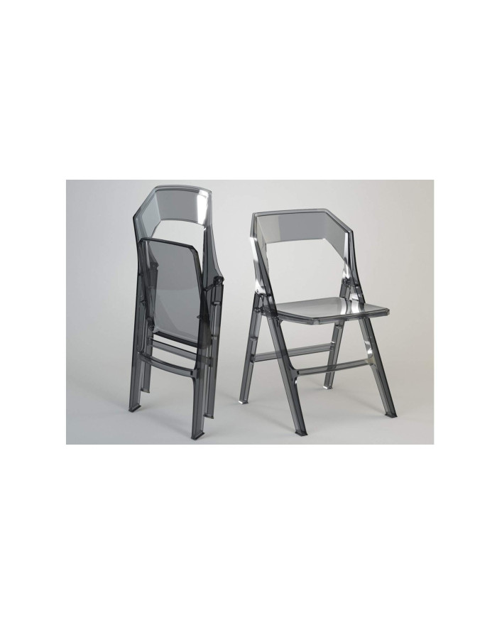 Lot 2 chaises pliantes en polycarbonate Ornella - 2 coloris