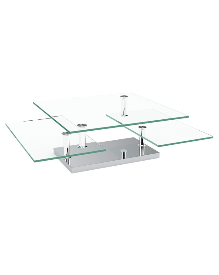 Table basse élégante avec plateaux verre ou céramique Melfort