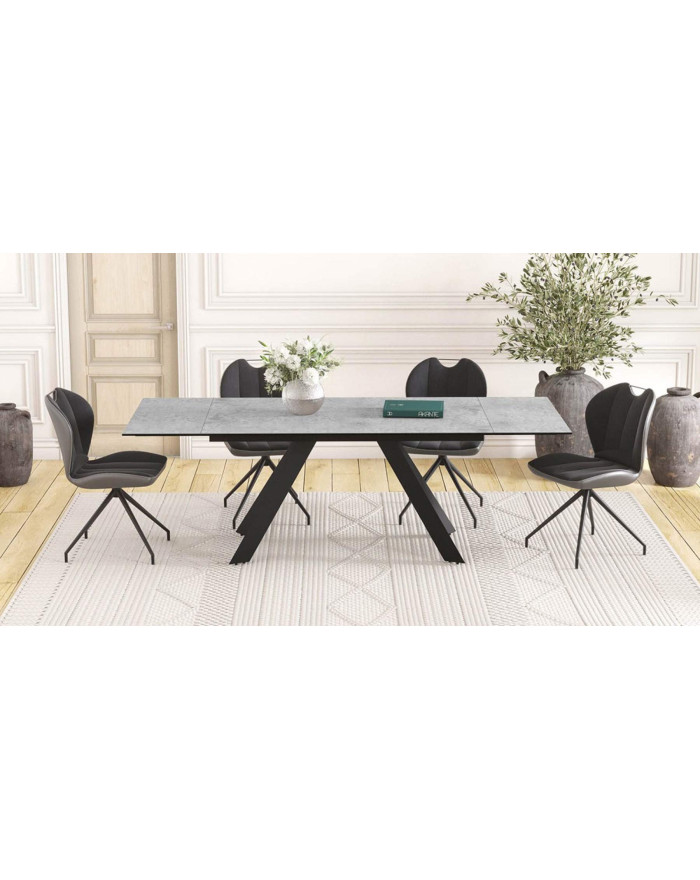 Table repas extensible au design contemporain Cinabre - 3 coloris