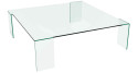 Table basse 120 x 120 cm en verre clair Ninon