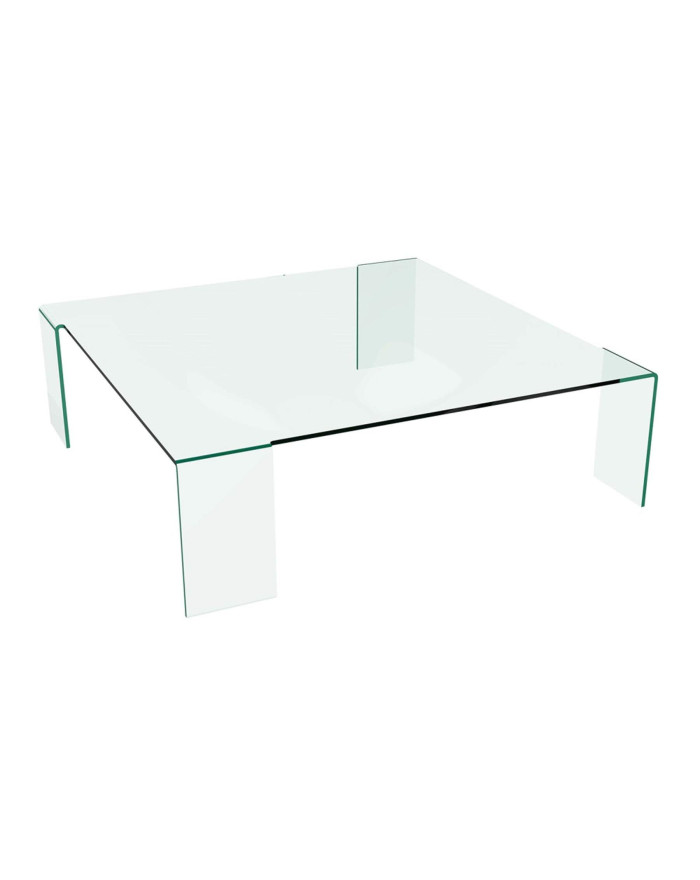 Table basse 120 x 120 cm en verre clair Ninon