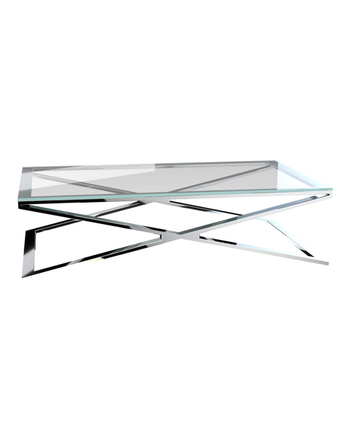 Table basse 110 x 65 cm en verre ou céramique Clelia