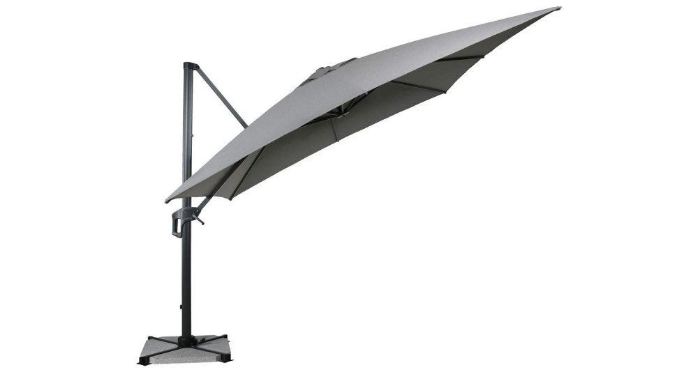 Parasol déporté rotatif 3 x 3 m avec toile anti UV Hendaye