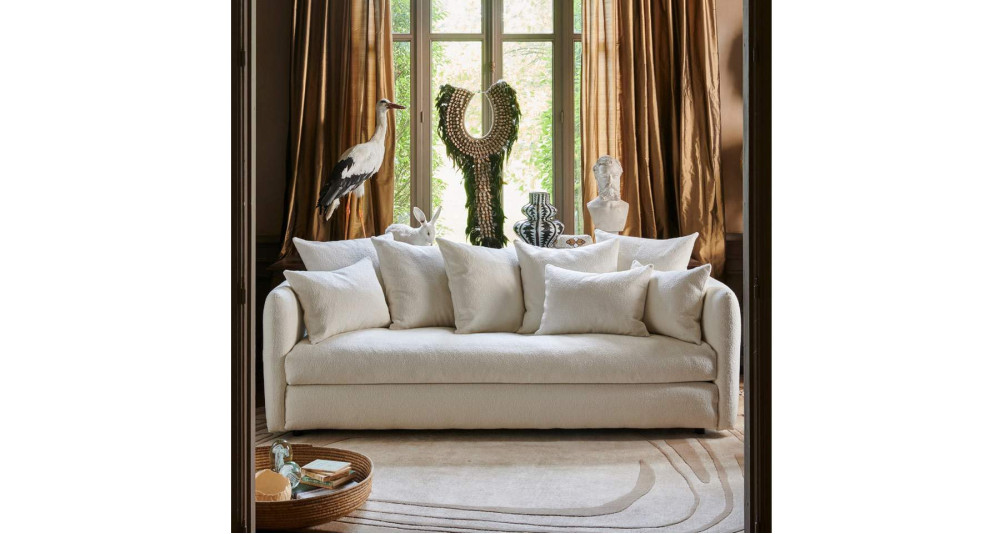 Canapé glamour avec mono assise moelleuse Frioul Home Spirit