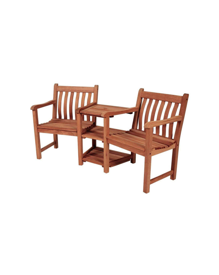 Duo fauteuils et table intégrée en bois de Cornis