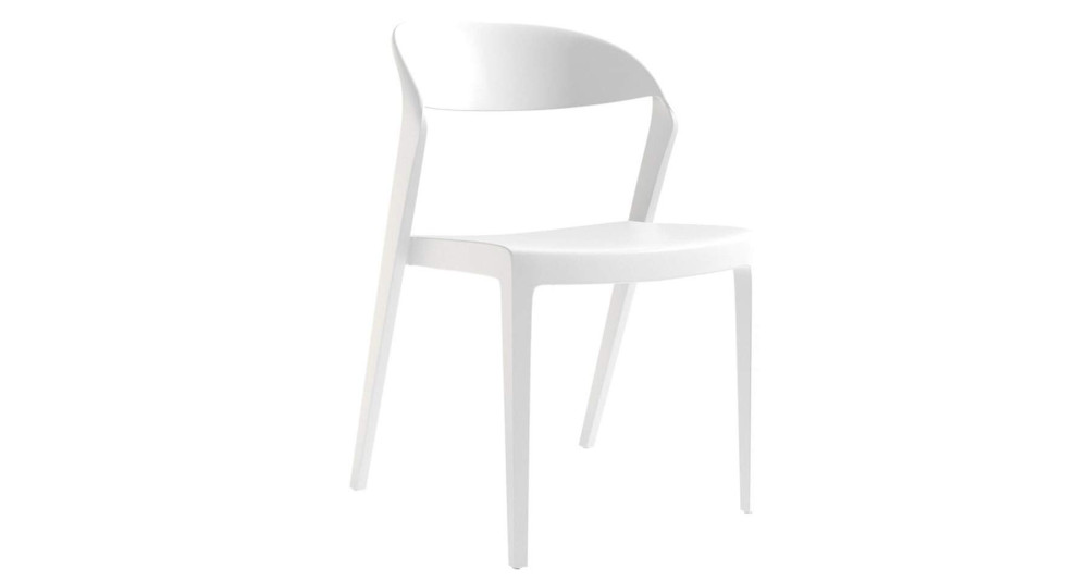 Lot 2 chaises de jardin minimalistes et colorées empilables Anouk