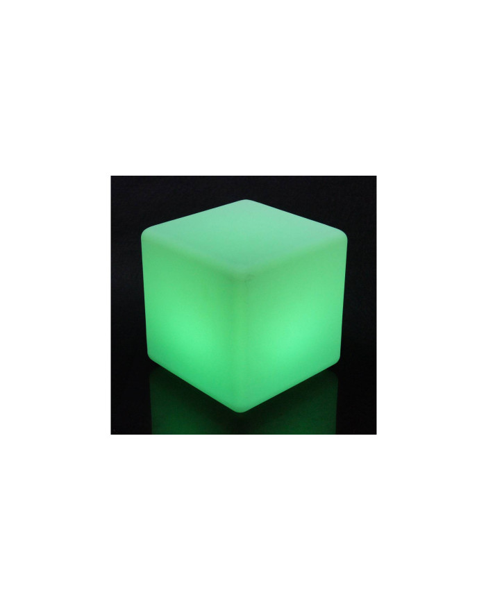 Pouf cube lumineux à LED 40 cm