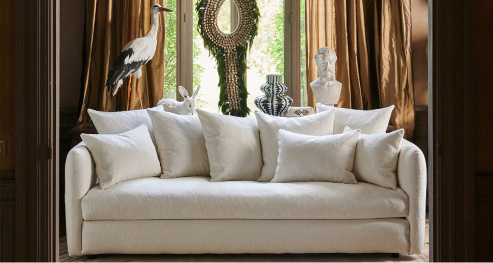 Canapé glamour avec mono assise moelleuse Frioul Home Spirit