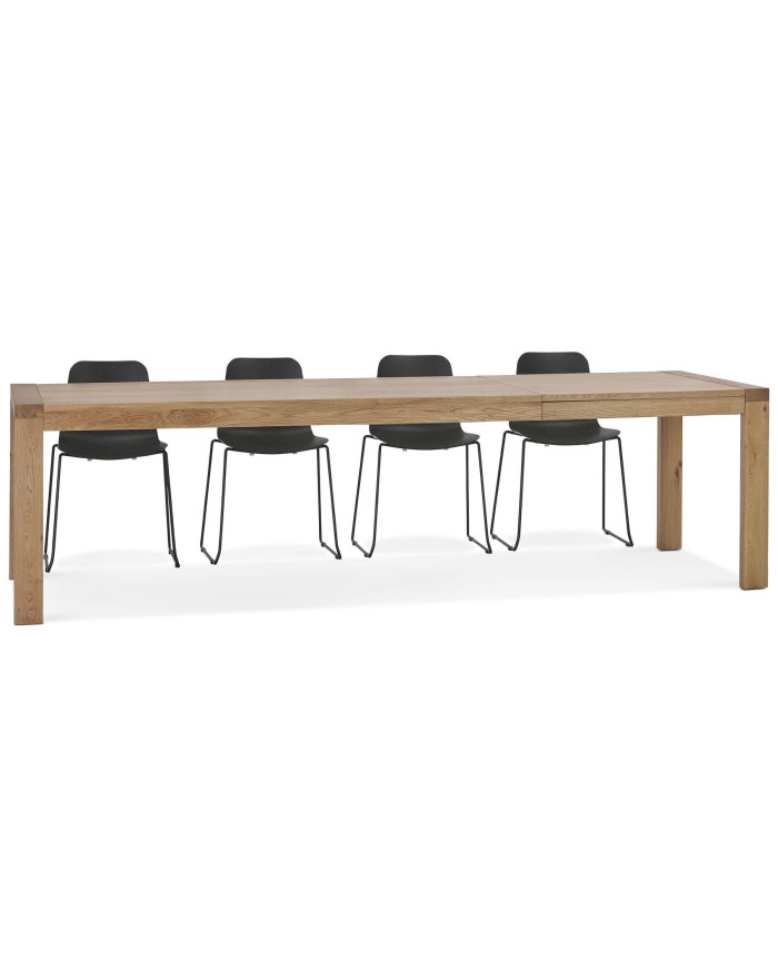 Table en bois massif extensible 200 à 280 cm Elisabet