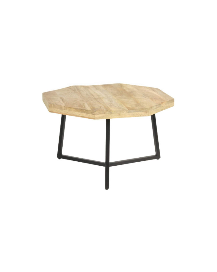 Table basse octogonale bois