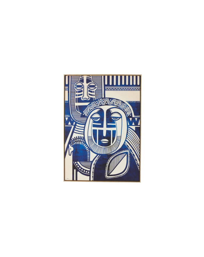 Tableau aztèque bleu Partenaires 104 x 144 cm
