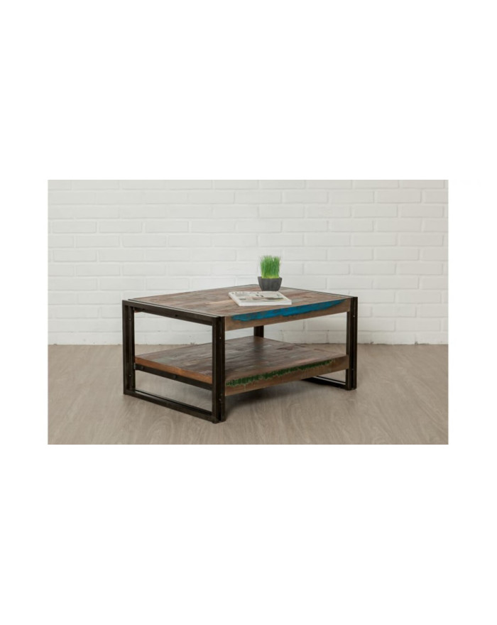 Petite table basse en bois recyclé Colorada
