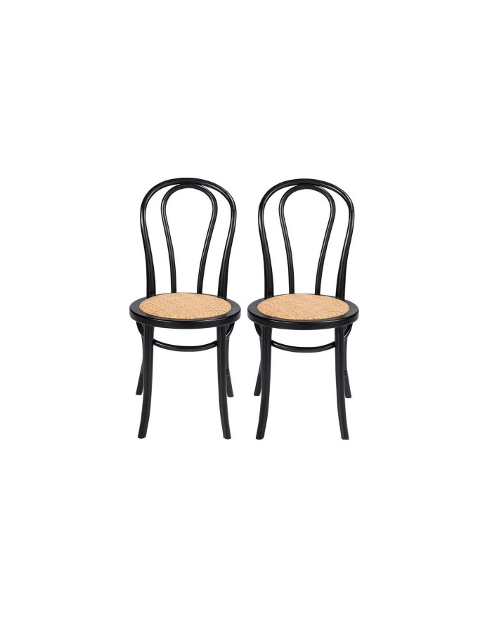 2 x Chaise de bistrot noire Troquet