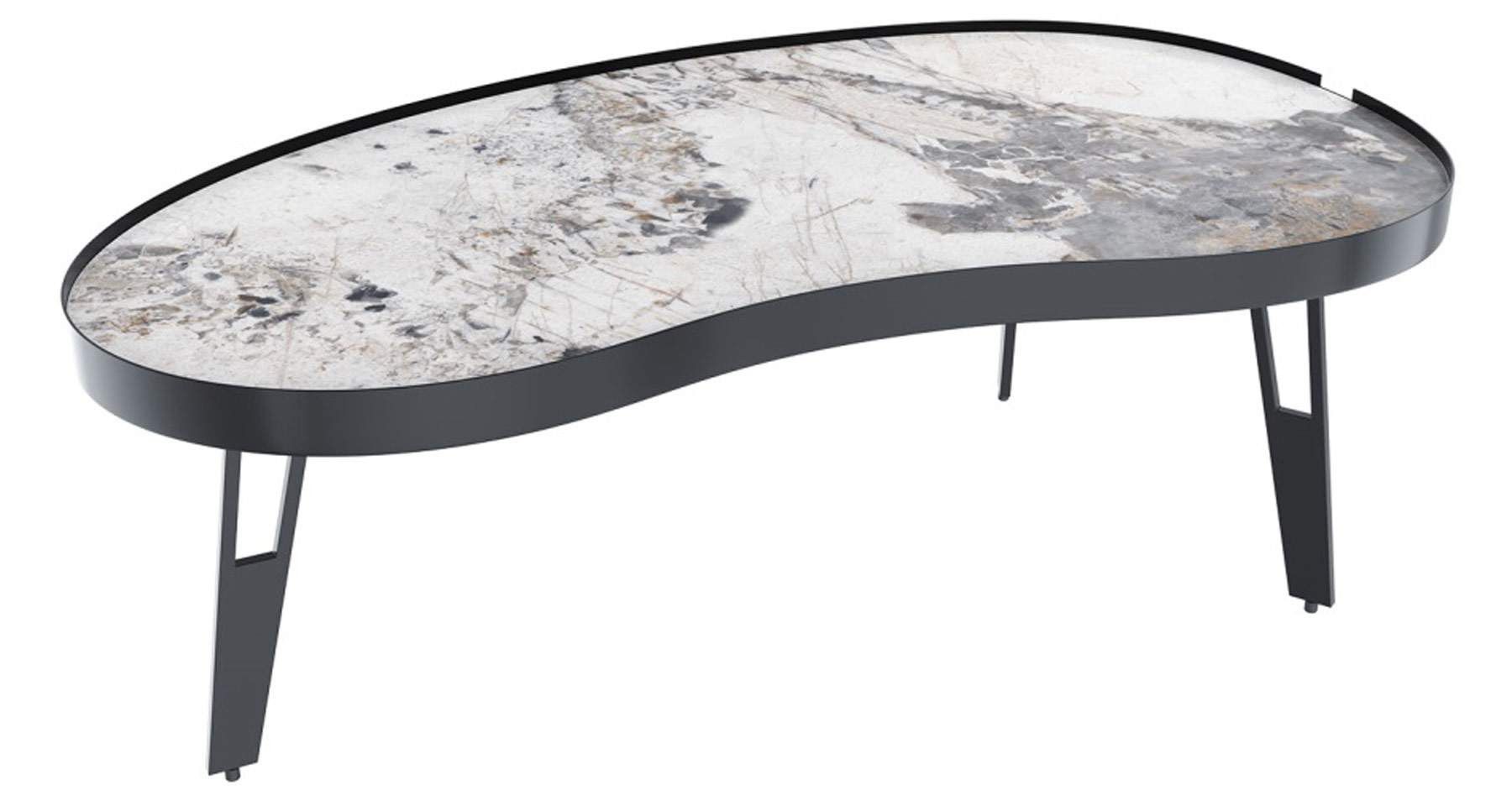 Table basse céramique aspect marbre design Brianza