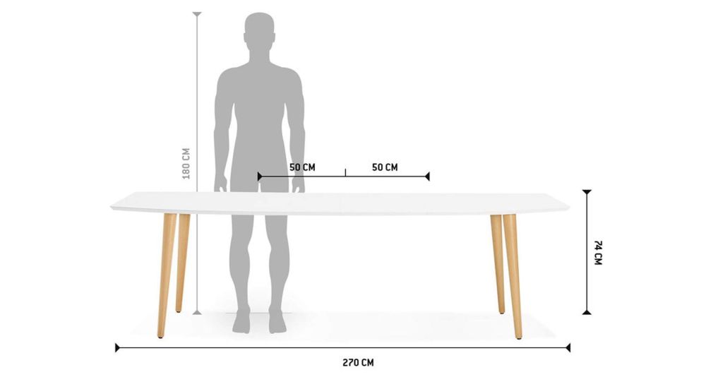 Table extensible 170 - 270 cm Umeå