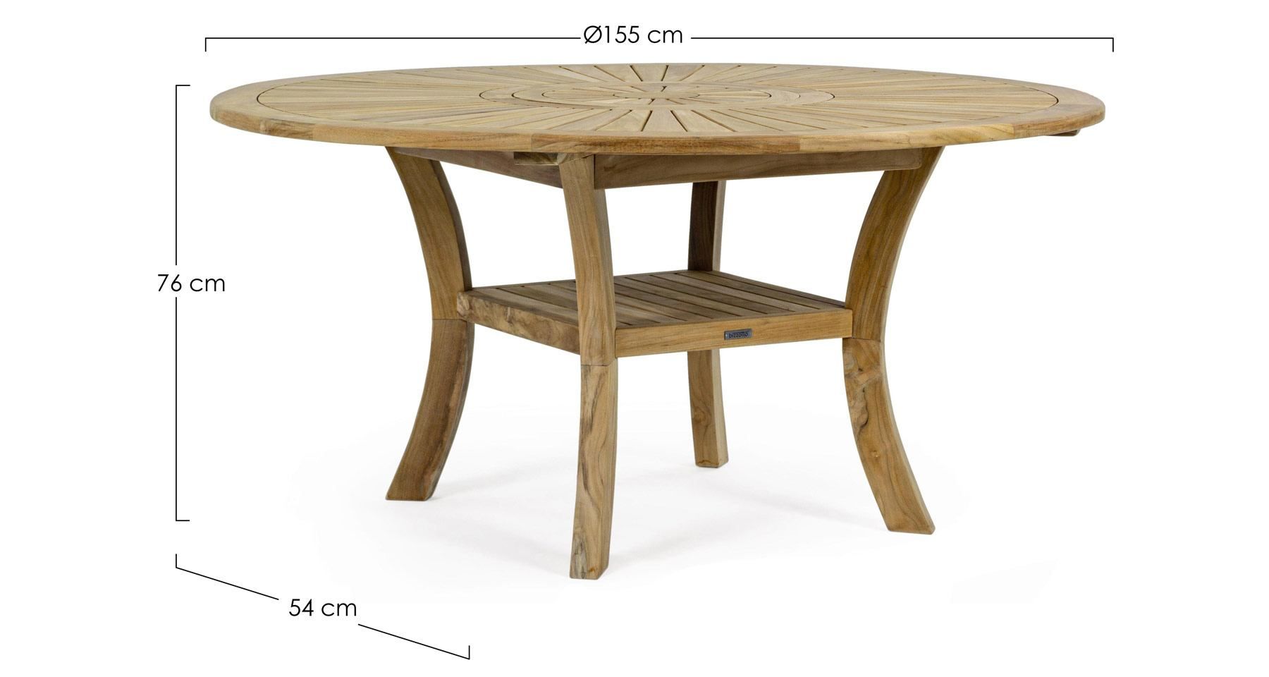 Table ronde en teck Real Table, pour le jardin et la maison