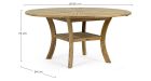 Table ronde teck plateau tournant Maryland